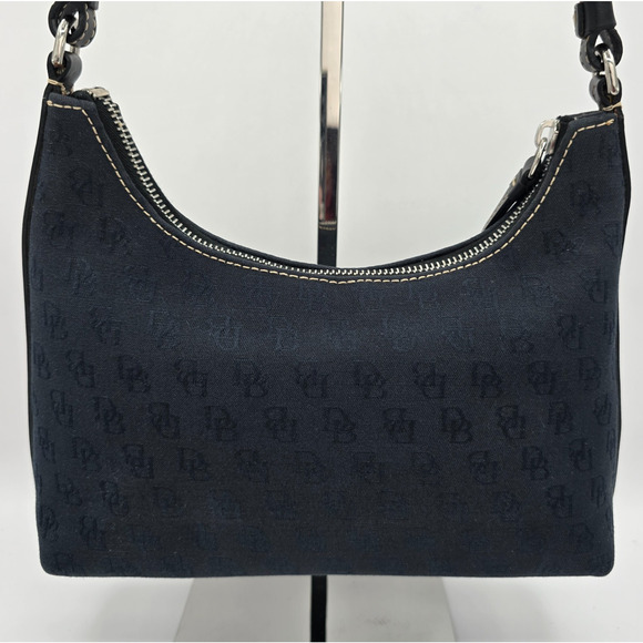 Dooney & Bourke Satchel Signature Pattern Black H3 196805 9" x 3" x 7" NWOT - Picture 2 of 12
